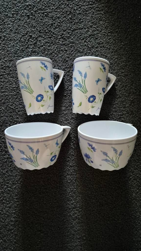 Mepal Rosti Janneke Brinkman servies: 2 bekers, 2 kommen, Overige materialen, Ophalen of Verzenden, Zo goed als nieuw, Overige stijlen