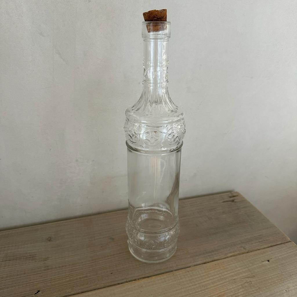 Waterfles, karaf, fles, 600 ml, glas met kurk, Ophalen of Verzenden, Zo goed als nieuw, Overige typen