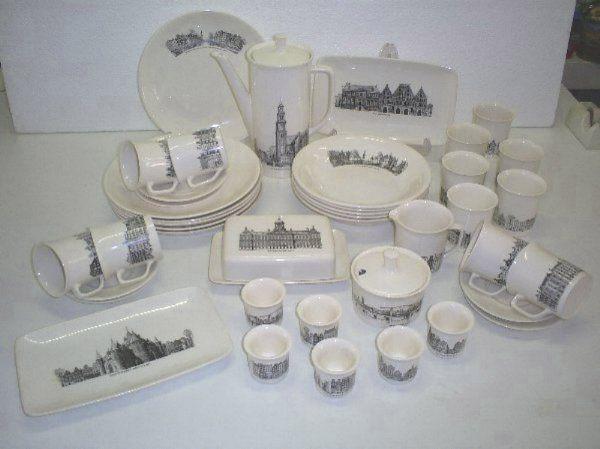 Het Amsterdamse Grachtenservies - compleet !, Antiek en Kunst, Antiek | Servies compleet, Ophalen of Verzenden