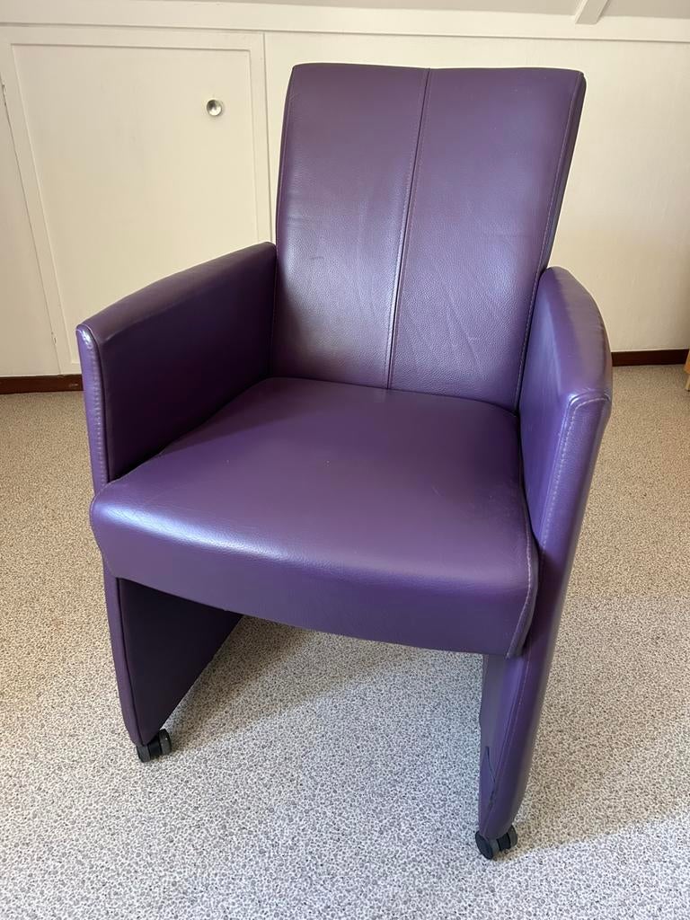 Stoel leer, Huis en Inrichting, Gebruikt, Ophalen of Verzenden, Modern, 50 tot 75 cm