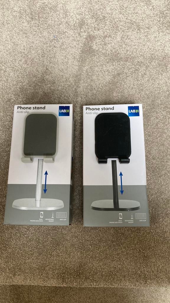 Telefoonhouder, wit of zwart, lab 31, Ophalen of Verzenden, Zo goed als nieuw, Overige typen, Overige merken