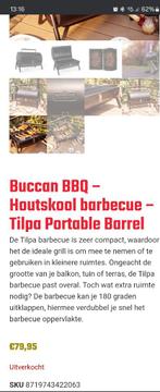 BUCCAN BBQ Smoker Tilpa, Tuin en Terras, Houtskoolbarbecues, Ophalen of Verzenden, Nieuw, Buccan, Met accessoires