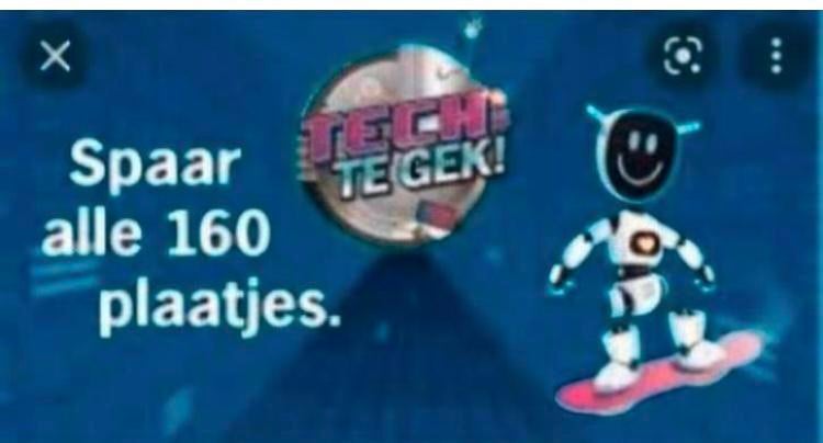 AH - Tech te gek plaatjes / stickers, Verzamelen, Supermarktacties, Albert Heijn, Ophalen of Verzenden