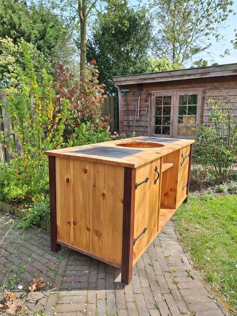 houten kamado meubel, barbequemeubel buitenkeuken, Tuin en Terras, Barbecue-accessoires, Ophalen of Verzenden