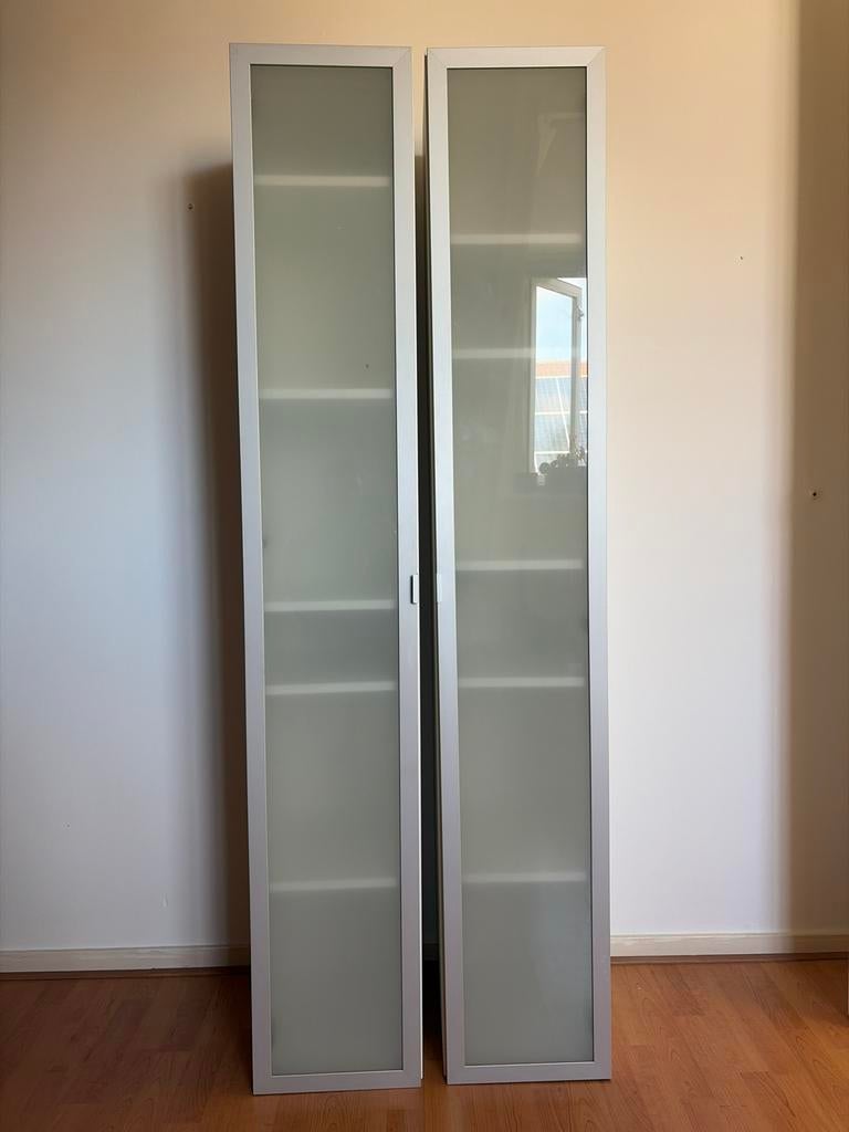 2x IKEA Lillangen (badkamer)kasten met melkglas front, Huis en Inrichting, Ophalen, (Half)hoge kast, Minder dan 50 cm, Gebruikt