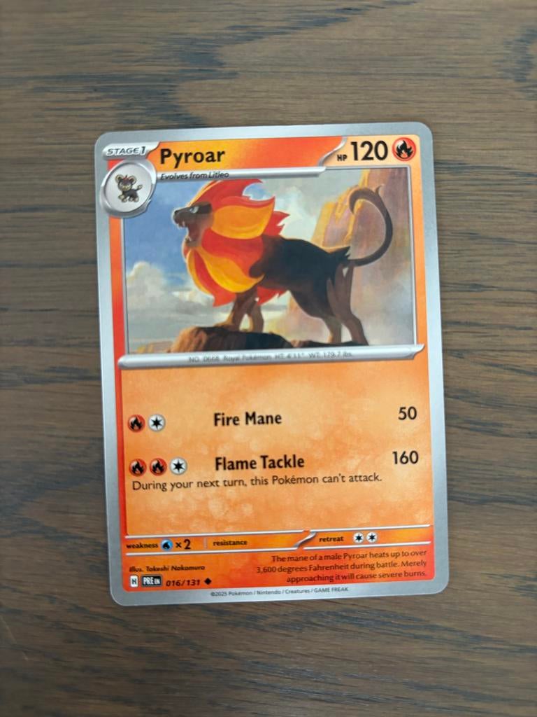 Pokémon Kaart: Pyroar (016/131) - Zo goed als nieuw, Ophalen of Verzenden, Zo goed als nieuw, Losse kaart