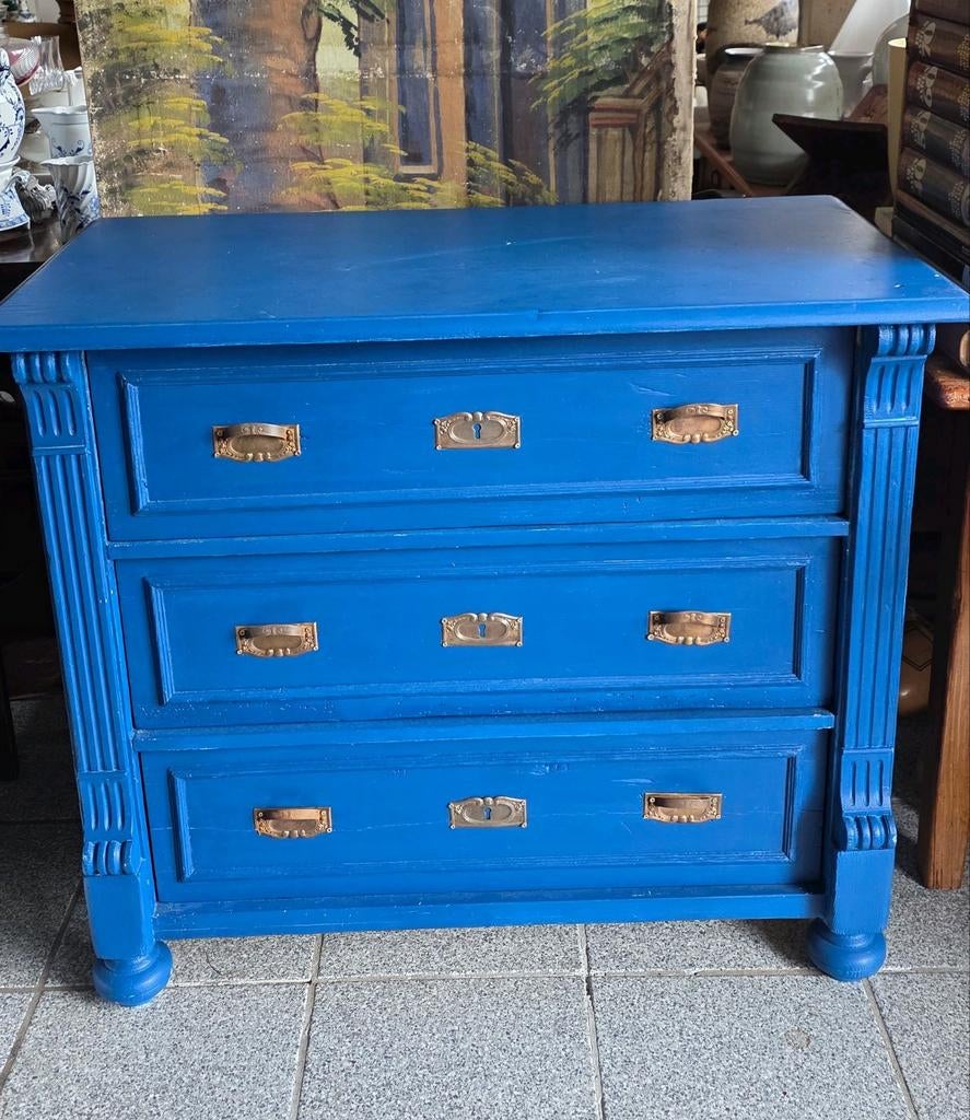 Blauwe commode, laat 19e-eeuws, Antiek en Kunst, Ophalen