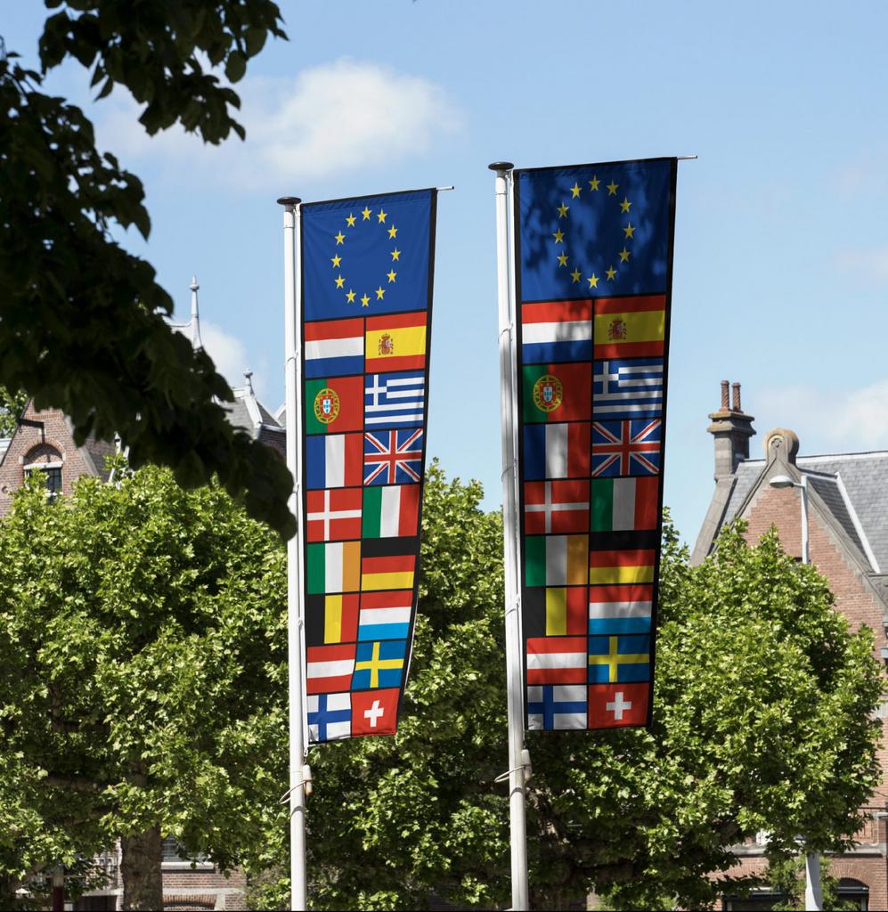Meerlanden vlag Europa 90x240cm, Diversen, Vlaggen en Wimpels, Ophalen of Verzenden, Nieuw