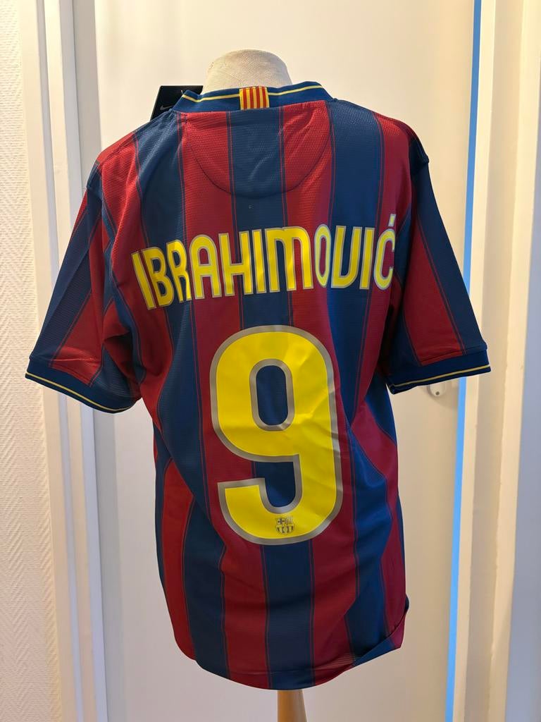 FC Barcelona Thuisshirt 2006-2007 Nike L Ibrahimovic, Kleding | Heren, Verzenden, Zo goed als nieuw, Maat 52/54 (L), Blauw