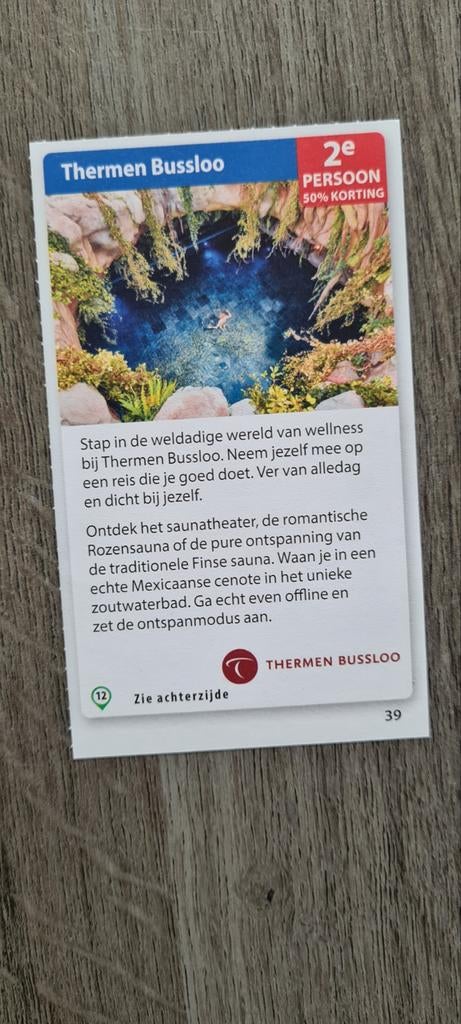 Thermen Bussloo voordeelbon voor 2e persoon 50 % korting, Kortingsbon, Spa of Sauna