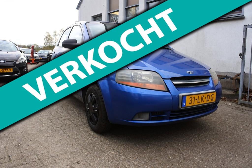Daewoo Kalos 1.4 Spirit 5 drs 189 dkm nw apk 7-4-2027, Auto's, Daewoo, Stof, 4 cilinders, Origineel Nederlands, Bedrijf
