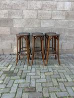 1 set 6 stuks Thonet Paris barkruk donkerbruin 75 cm Nieuw