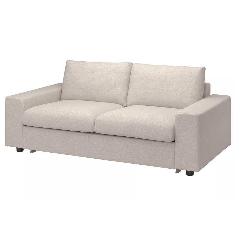 IKEA Vimle slaapbank met brede armleuning, Gunnared beige, Huis en Inrichting, Slaapkamer | Slaapbanken, Beige, Tweepersoons, Ophalen of Verzenden