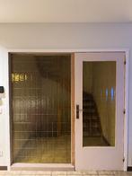 vintage glazen deur en wand, Doe-het-zelf en Verbouw, Glas en Ramen, Ophalen, Gebruikt, 80 tot 120 cm, 160 cm of meer