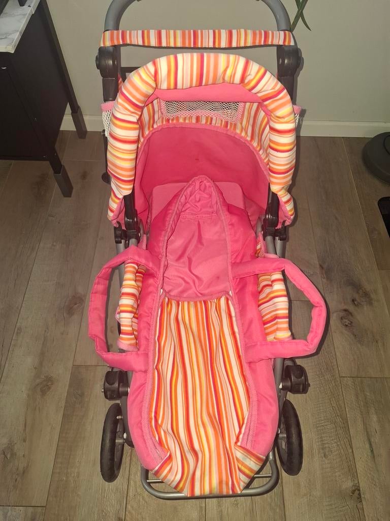 Leuke roze speelgoed kinderwagen voor poppen, Kinderen en Baby's, Speelgoed | Poppen, Ophalen, Gebruikt, Overige typen