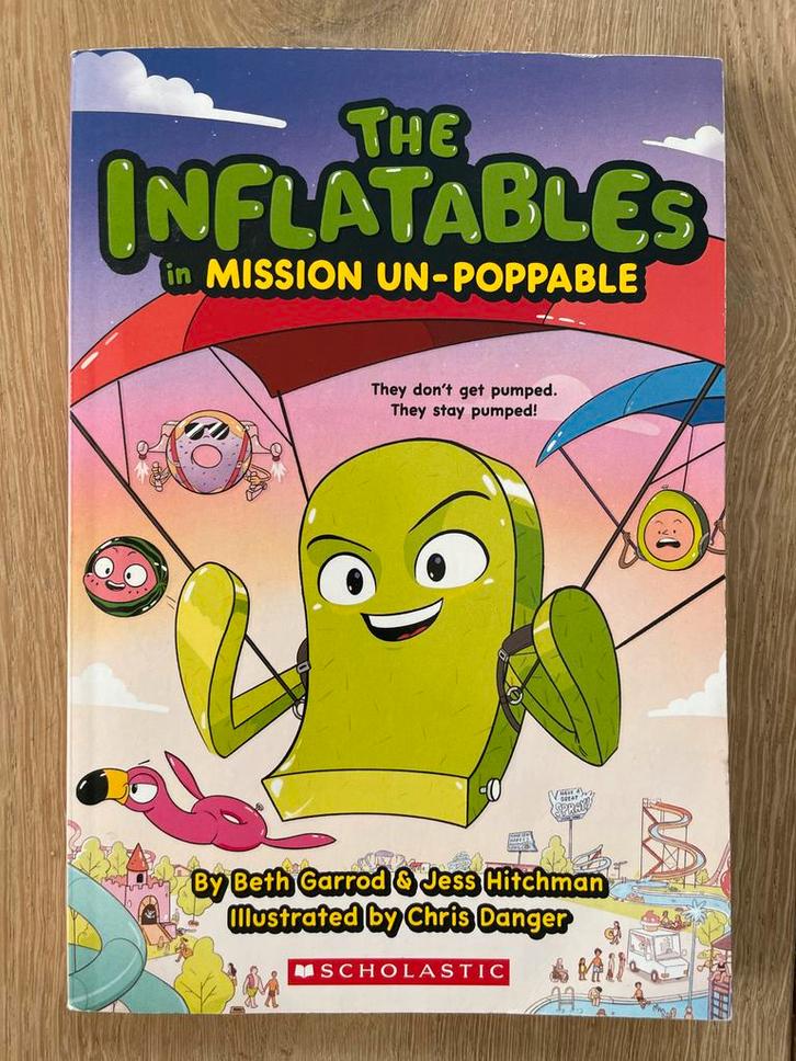 The Inflatables in Mission Un-Poppable - Kinderboek, Boeken, Kinderboeken | Jeugd | onder 10 jaar, Zo goed als nieuw, Fictie algemeen