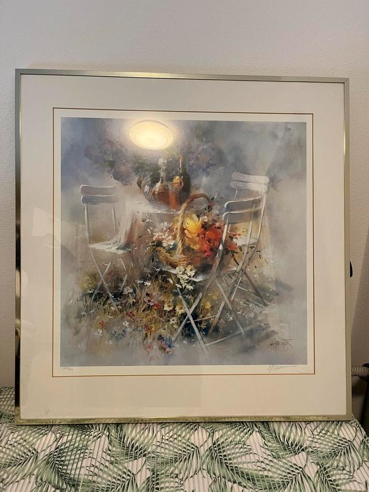 Gesigneerde litho 75x75 cm, beperkte oplage, Antiek en Kunst, Kunst | Litho's en Zeefdrukken, Ophalen