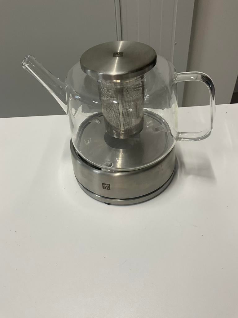 Glazen theepot voor verse thee met warmhoudplaat nieuw, Ophalen, Nieuw