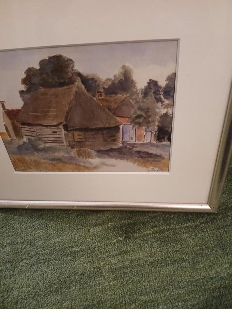 Aquarel schilderijtje gebied de Haere in Nijverdal, Antiek en Kunst, Ophalen of Verzenden