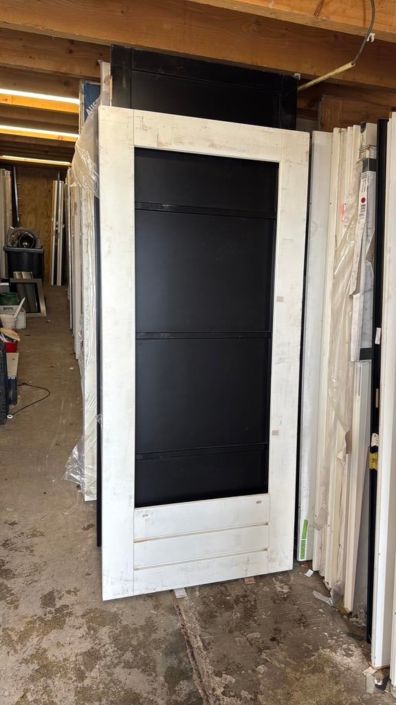 Buitendeur 93x208 cm bw 40 cm merbau nr 401, Doe-het-zelf en Verbouw, Deuren en Horren, Ophalen, 80 tot 100 cm, Nieuw, Buitendeur