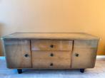 Mid century tv-meubel / laag dressoir – jaren ’50 – vintage, Ophalen, Gebruikt, 25 tot 50 cm, Met deur(en)