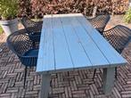 Houten tuinset met 4 stoelen - Gebruikt, Tuin en Terras, 4 zitplaatsen, Gebruikt, Eettafel, Ophalen of Verzenden