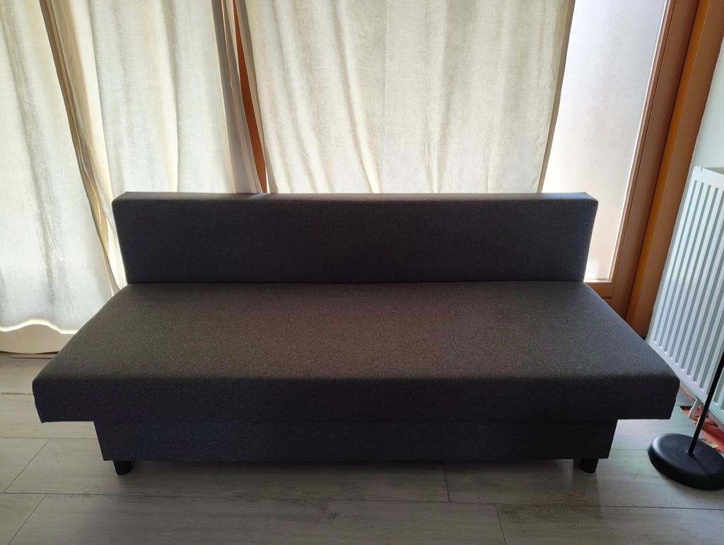 Praktische IKEA ASARUM slaapbank (incl. opbergruimte), Ophalen, 150 tot 200 cm, Tweepersoons, Zo goed als nieuw