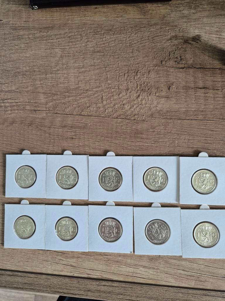 Serie guldens koningin juliana zilver, Postzegels en Munten, Munten | Nederland, Verzenden, Koningin Juliana, 1 gulden, Zilver