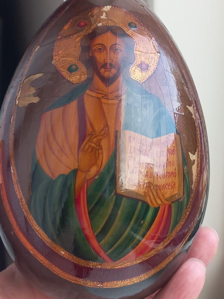 Antiek Russisch ei ikoon. 18de eeuw., Ophalen of Verzenden