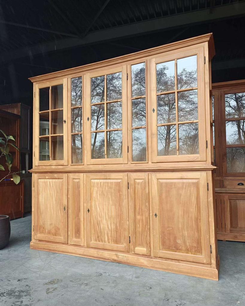 Grote / brede winkelkast | Buffetkast teakhout #2109, Huis en Inrichting, Kasten | Vitrinekasten, Niet ingevuld, Gebruikt, Met deur(en)