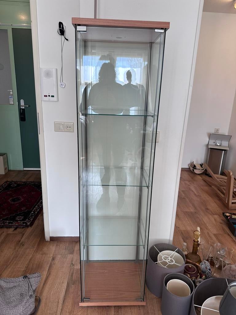 Glazen vitrine kastje, Huis en Inrichting, Kasten | Vitrinekasten, Ophalen, Minder dan 50 cm, Zo goed als nieuw, Minder dan 100 cm