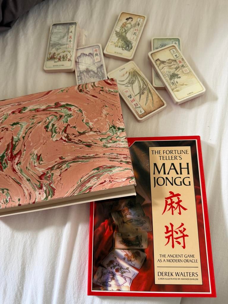 Mahjong kaarten en boekje in doosje kaartenset majong, Ophalen of Verzenden, Nieuw