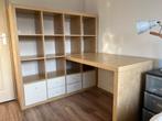 Ikea Kallax/Expedit kast met bureau, Huis en Inrichting, Bureaus, Ophalen, Gebruikt, Bureau