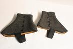 antiek wollen gamaschen met leer trim enkelstukken, Ophalen of Verzenden