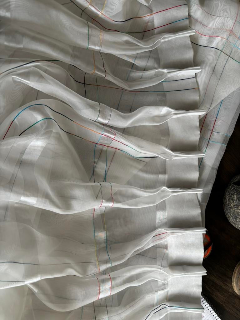 Vitrage /gordijnen 2x1.65. X 2.48 hoog, Ophalen of Verzenden, Zo goed als nieuw, Wit, 200 cm of meer