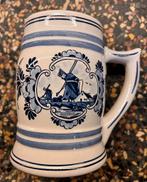Delfts Blauw Handgeschilderde Bierpul met Molens, Antiek en Kunst, Ophalen of Verzenden