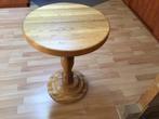 Massief eikenhout tafeltje, Minder dan 55 cm, Gebruikt, Rond, Hout