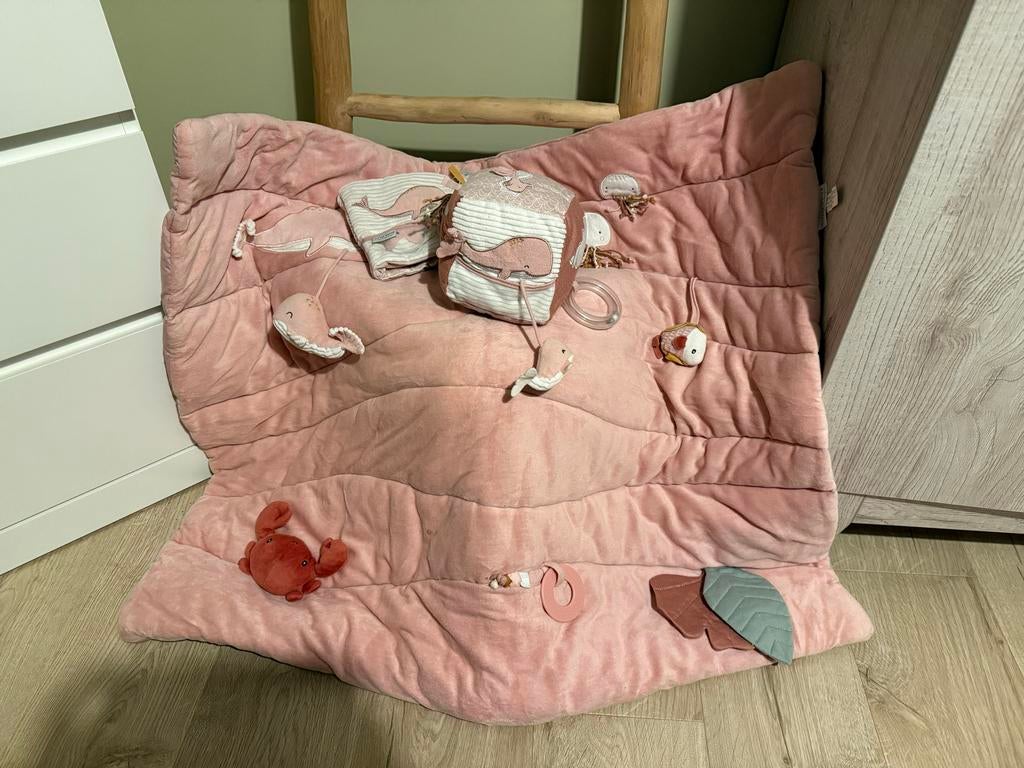 Roze Little Dutch Speelkleed met Walvissen + knuffels, Ophalen of Verzenden, Zo goed als nieuw, Speelkleed