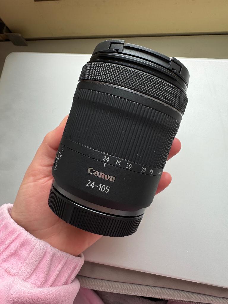 Canon RF 24-105 mm F/4-7.1 IS STM, Ophalen of Verzenden, Zo goed als nieuw, Standaardlens, Zoom