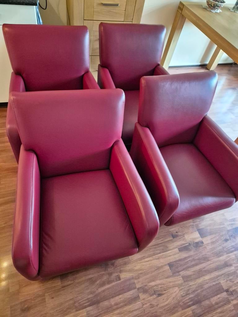 Stevige eetkamerstoelen op wielen, Huis en Inrichting, Stoelen, Ophalen, Gebruikt, Vier