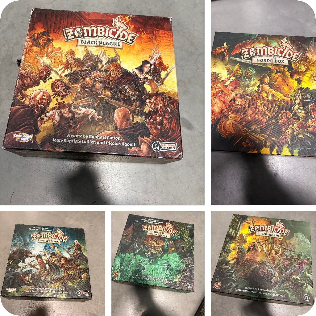 Zombicide Black Plague + 4 uitbreidingen, Hobby en Vrije tijd, Gezelschapsspellen | Bordspellen, Vijf spelers of meer, Ophalen of Verzenden