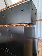 Houten kist met aluminium omlijsting (zonder deksel), Gebruikt, 100 tot 150 cm, 50 tot 75 cm, 75 tot 100 cm