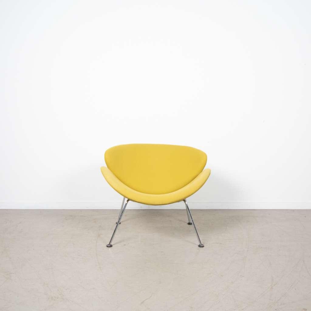 1x Artifort Orange Slice Fauteuil Geel Stof, Niet ingevuld, Minder dan 75 cm, Niet ingevuld, Ophalen of Verzenden