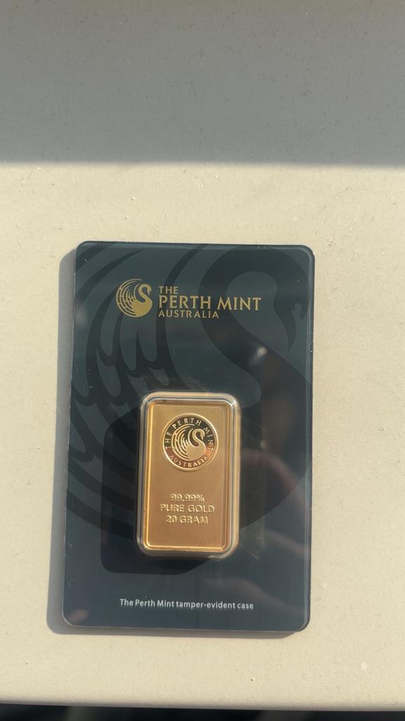 20g Goudstaaf - The Perth Mint (Australia), Verzenden, Goud