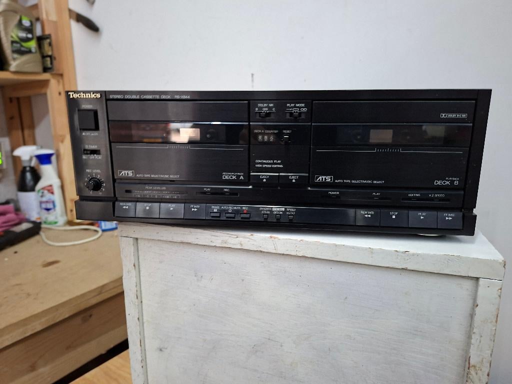 vintage nostalgische dubbele cassettedeck philips, Audio, Tv en Foto, Ophalen of Verzenden, Dubbel, Philips, Auto-reverse