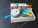 Fisher price fornuis met toebehoren, 7delig vintage., Kinderen en Baby's, Speelgoed | Fisher-Price, Ophalen of Verzenden, Gebruikt