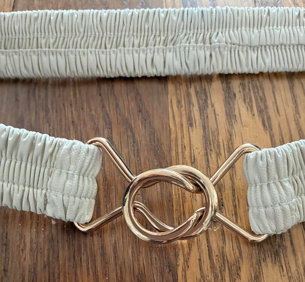 Riem ( Co’Couture - geheel elastisch - nieuw ), Minder dan 3 cm, 100 cm of meer, Wit, Nieuw