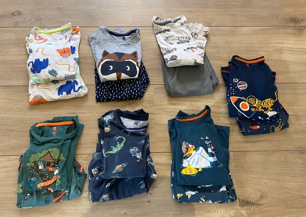 Leuke Hema Pyjama's maat 122 128 7 stuks in totaal, Kinderen en Baby's, Kinderkleding | Maat 122, Nacht- of Onderkleding, Gebruikt