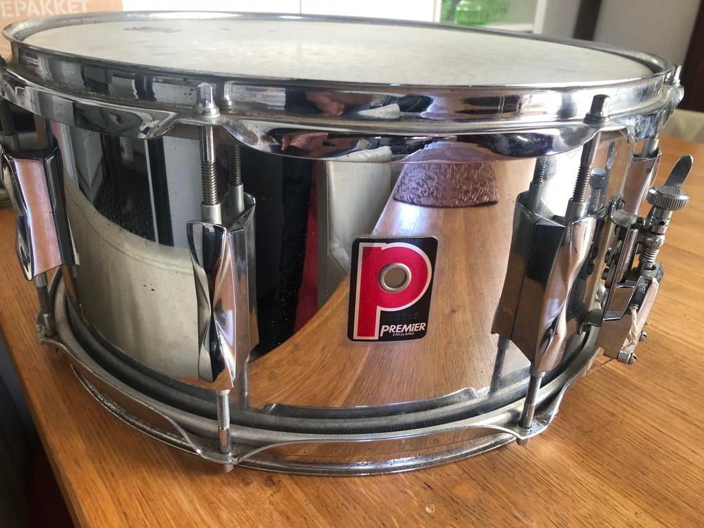 Premier snare, dubbel basepedaal, bekken statief, Muziek en Instrumenten, Ophalen of Verzenden, Gebruikt, Premier