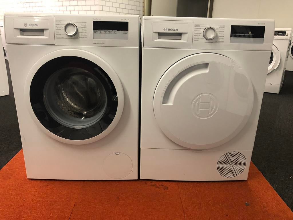 SET €599 A+++ 8kg Wasmachine+Warmtepomp droger Bosch Serie4, Ophalen, Minder dan 85 cm, Overige typen, 8 tot 10 kg